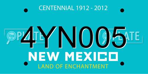 4YN005 New Mexico License Plate