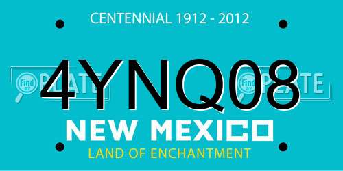 4YNQ08 New Mexico License Plate