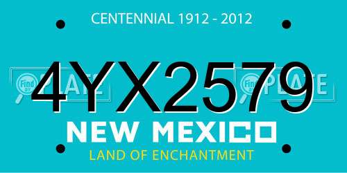4YX2579 New Mexico License Plate