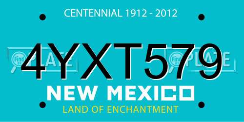 4YXT579 New Mexico License Plate