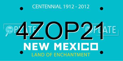 4ZOP21 New Mexico License Plate