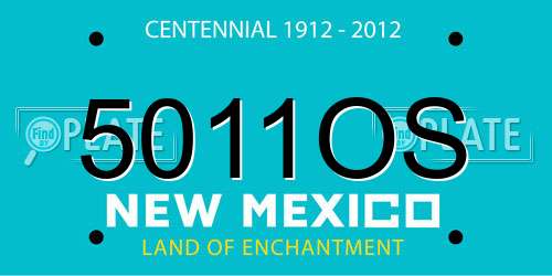 5011OS New Mexico License Plate
