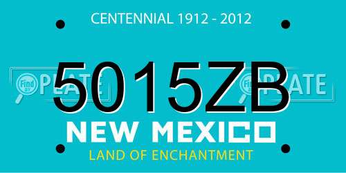 5015ZB New Mexico License Plate