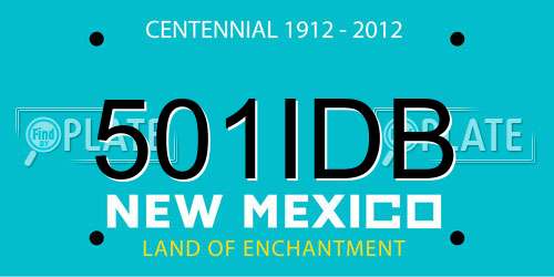 501IDB New Mexico License Plate
