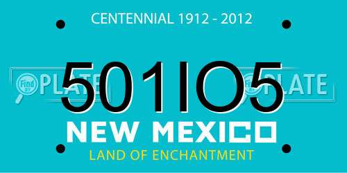501IO5 New Mexico License Plate