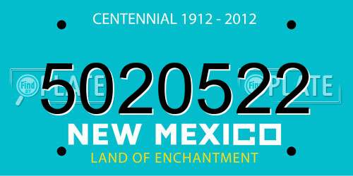 5020522 New Mexico License Plate