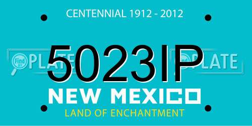 5023IP New Mexico License Plate