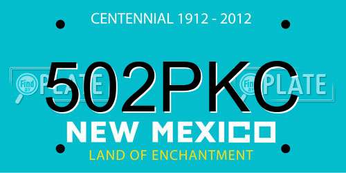 502PKC New Mexico License Plate
