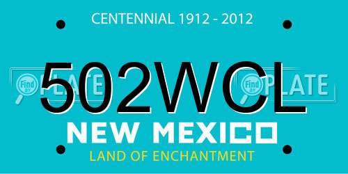 502WCL New Mexico License Plate
