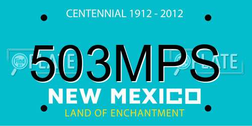 503MPS New Mexico License Plate