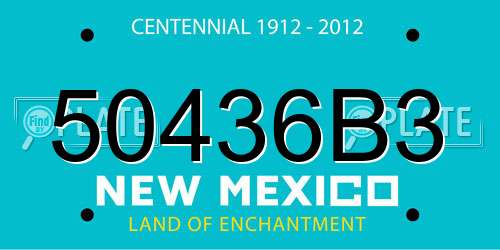 50436B3 New Mexico License Plate