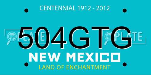 504GTG New Mexico License Plate