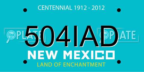 504IAD New Mexico License Plate