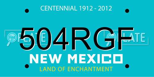 504RGF New Mexico License Plate