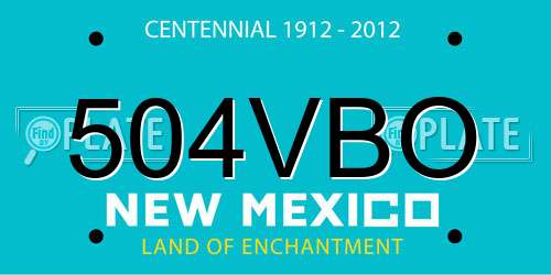 504VBO New Mexico License Plate