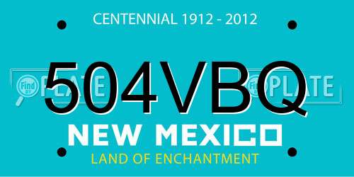 504VBQ New Mexico License Plate