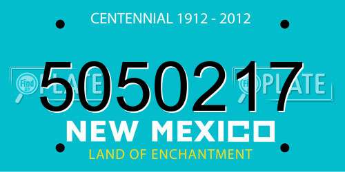 5050217 New Mexico License Plate