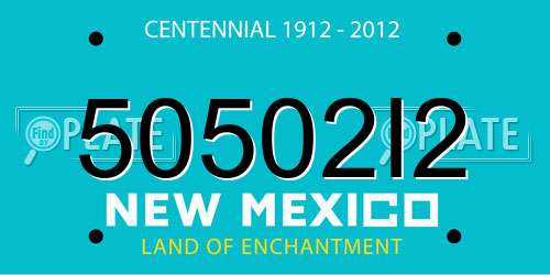 50502I2 New Mexico License Plate