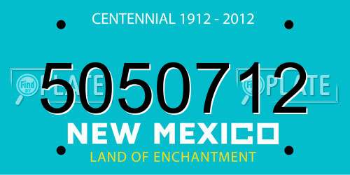 5050712 New Mexico License Plate