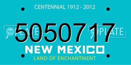 5050717 New Mexico License Plate