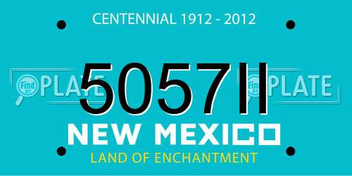 5057II New Mexico License Plate