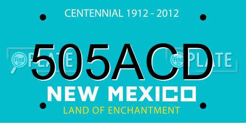 505ACD New Mexico License Plate