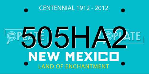 505HA2 New Mexico License Plate