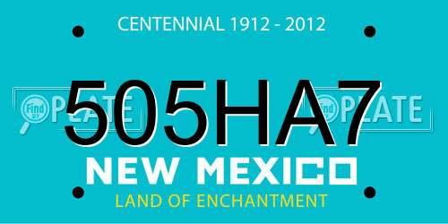 505HA7 New Mexico License Plate