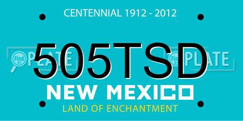 505TSD New Mexico License Plate