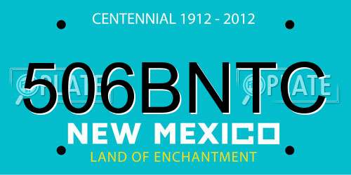 506BNTC New Mexico License Plate