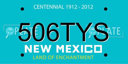 506TYS New Mexico License Plate