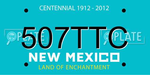 507TTC New Mexico License Plate