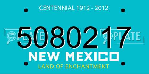 5080217 New Mexico License Plate