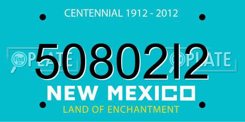 50802I2 New Mexico License Plate