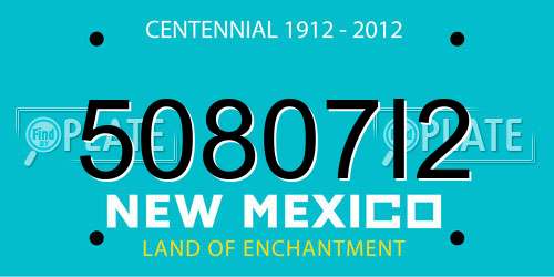 50807I2 New Mexico License Plate