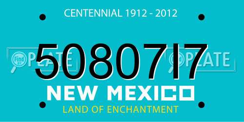 50807I7 New Mexico License Plate
