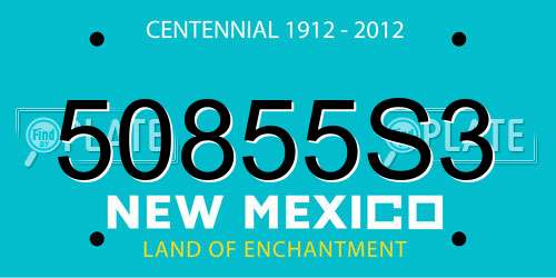 50855S3 New Mexico License Plate