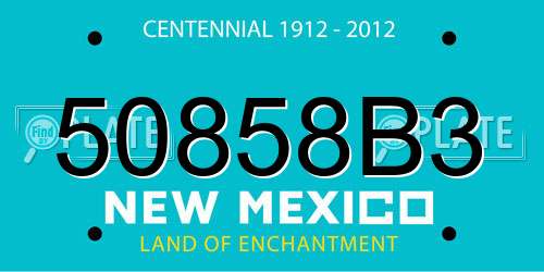 50858B3 New Mexico License Plate