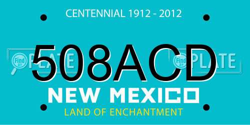 508ACD New Mexico License Plate