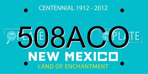 508ACO New Mexico License Plate