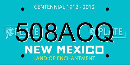 508ACQ New Mexico License Plate