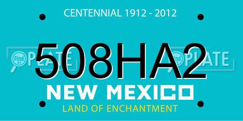 508HA2 New Mexico License Plate