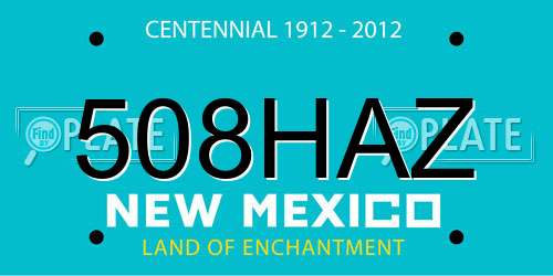 508HAZ New Mexico License Plate