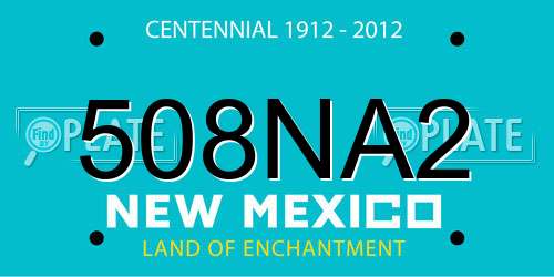 508NA2 New Mexico License Plate