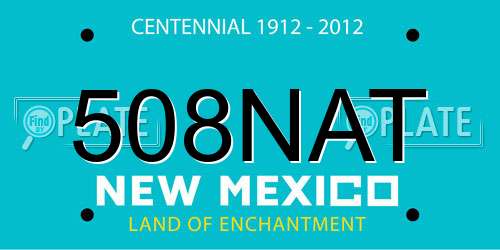 508NAT New Mexico License Plate