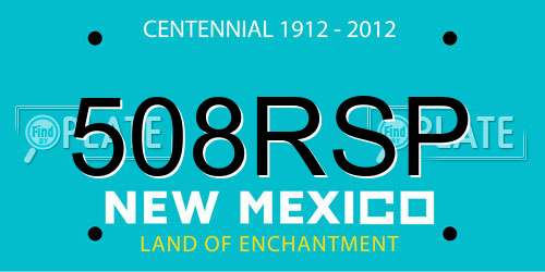 508RSP New Mexico License Plate