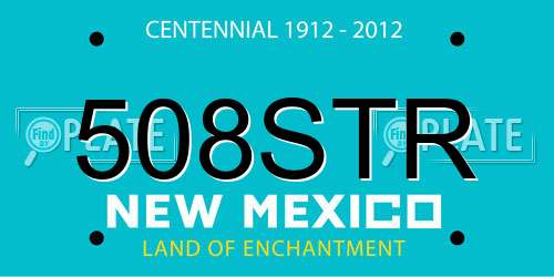508STR New Mexico License Plate