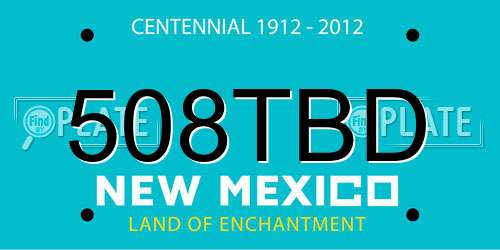 508TBD New Mexico License Plate