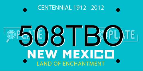 508TBO New Mexico License Plate