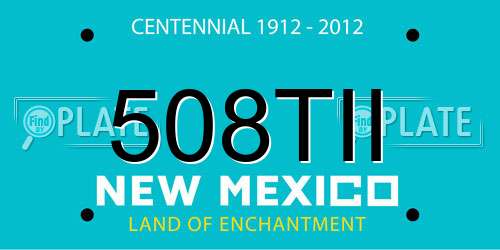 508TII New Mexico License Plate